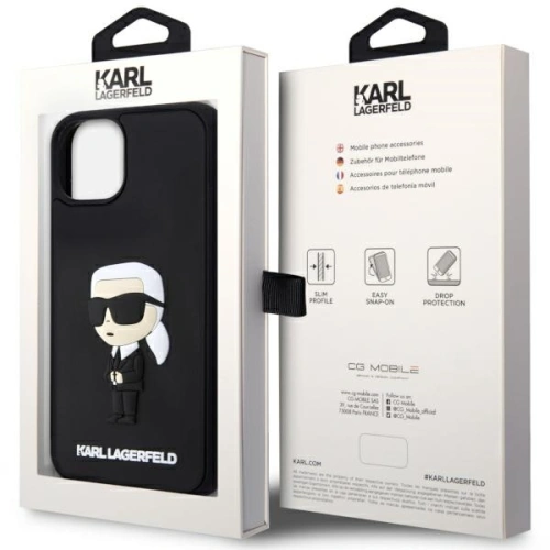 Kup Etui Karl Lagerfeld KLHCP14S3DRKINK Apple iPhone 14 negru/black hardcase Rubber Ikonik 3D - KLD1550 - {ean13} - Sklep Home Screen