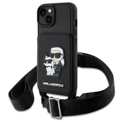 Kup Etui Karl Lagerfeld KLHCP14SCSAKCPMK Apple iPhone 14 hardcase czarny/black Crossbody Saffiano Karl & Choupette - KLD1551 - {ean13} - Sklep Home Screen