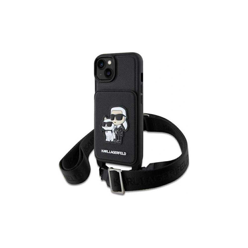Etui Karl Lagerfeld KLHCP14SCSAKCPMK Apple iPhone 14 hardcase czarny/black Crossbody Saffiano Karl & Choupette