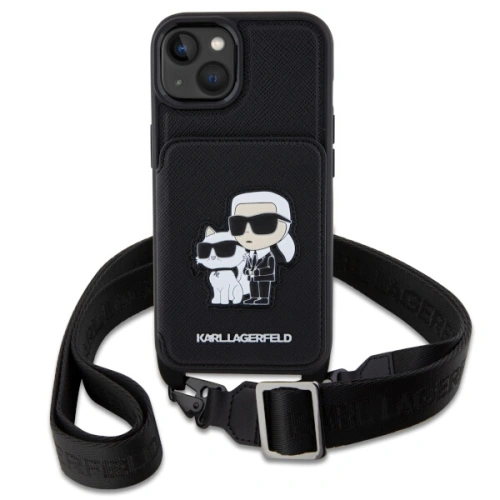 Kup Etui Karl Lagerfeld KLHCP14SCSAKCPMK Apple iPhone 14 hardcase černý/black Crossbody Saffiano Karl & Choupette - KLD1551 - {ean13} - Sklep Home Screen