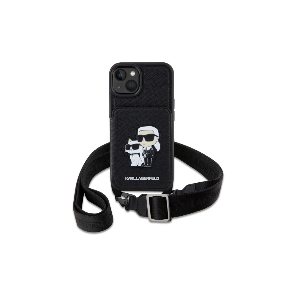 Etui Karl Lagerfeld KLHCP14SCSAKCPMK Apple iPhone 14 hardcase czarny/black Crossbody Saffiano Karl & Choupette