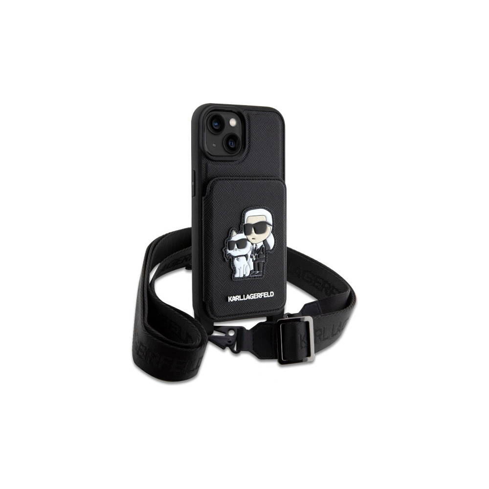 Etui Karl Lagerfeld KLHCP14SCSAKCPMK Apple iPhone 14 hardcase czarny/black Crossbody Saffiano Karl & Choupette