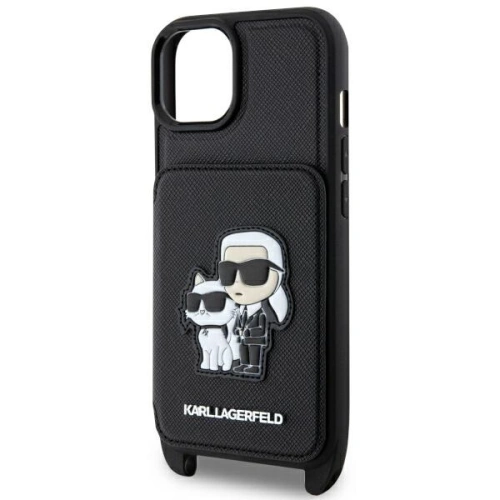 Kup Etui Karl Lagerfeld KLHCP14SCSAKCPMK Apple iPhone 14 hardcase czarny/black Crossbody Saffiano Karl & Choupette - KLD1551 - {ean13} - Sklep Home Screen