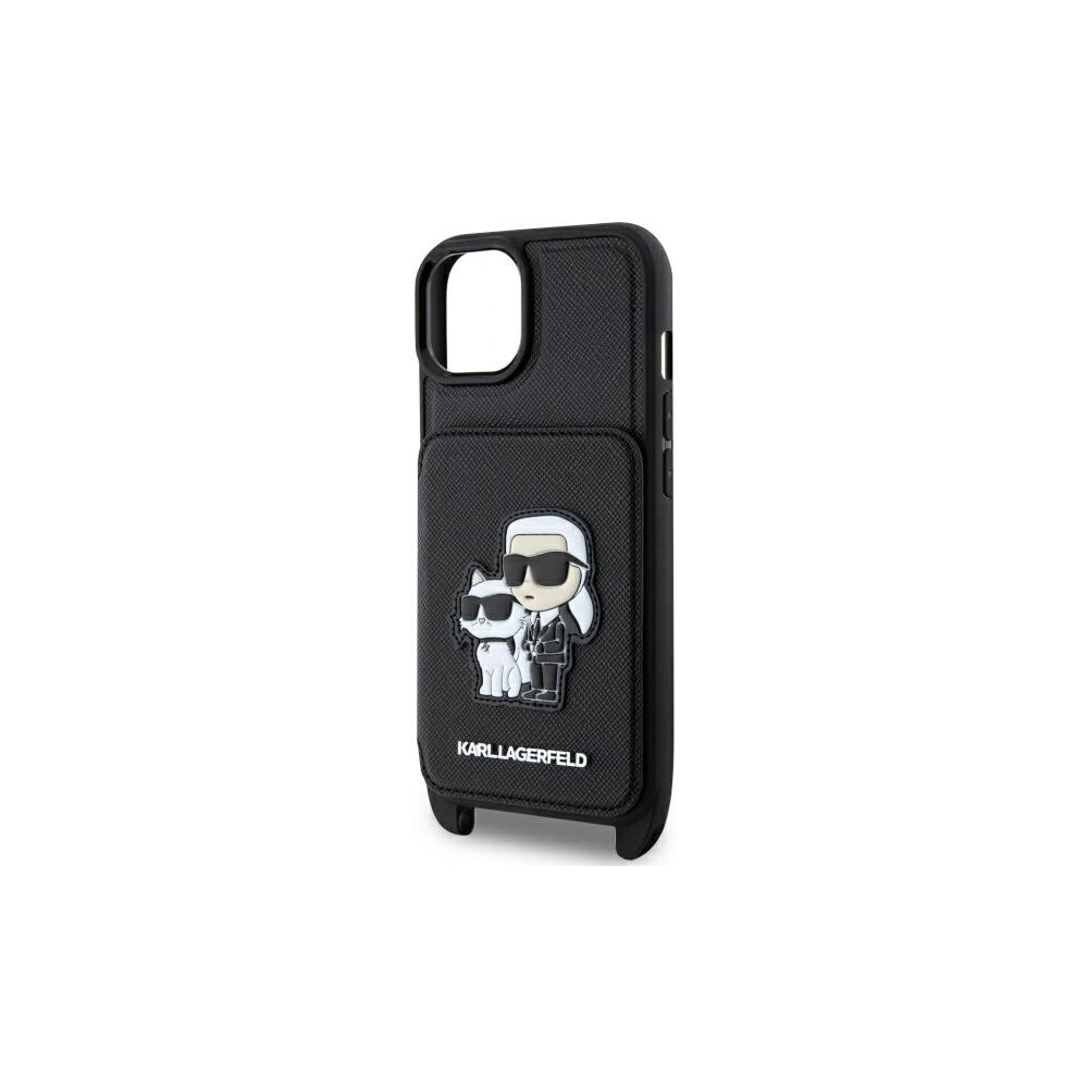 Etui Karl Lagerfeld KLHCP14SCSAKCPMK Apple iPhone 14 hardcase czarny/black Crossbody Saffiano Karl & Choupette