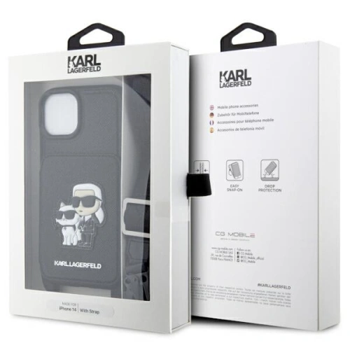 Kup Etui Karl Lagerfeld KLHCP14SCSAKCPMK Apple iPhone 14 hardcase černý/black Crossbody Saffiano Karl & Choupette - KLD1551 - {ean13} - Sklep Home Screen