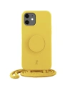 Just Elegance Apple Tasche PopGrip iPhone 11/XR gelb/Hasenpfau 30046