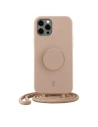 Etui Just Elegance PopGrip Apple iPhone 12/12 Pro beżowy/beige 30174 AW/SS23