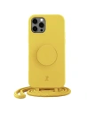 Etui Just Elegance PopGrip Apple iPhone 12/12 Pro sárga/nyúl lába 30089
