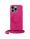 Etui Just Elegance PopGrip Apple iPhone 13 Pro rózsaszín/orchidea virág 30072