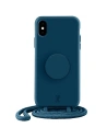 Etui Just Elegance PopGrip Apple iPhone XS/X sötétkék/kék zafír 30018