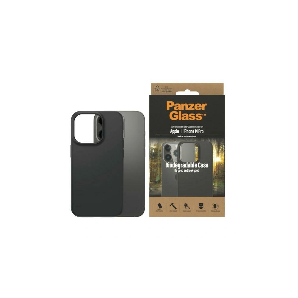 Etui PanzerGlass Biodegradable Case Apple iPhone 14 Pro czarny/black 0418