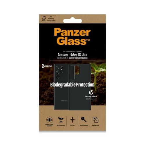 Kup PanzerGlass Samsung Case Biologisch abbaubares Case Galaxy S22 Ultra schwarz/schwarz 0376 - PZG23 - {ean13} - Sklep Home Screen
