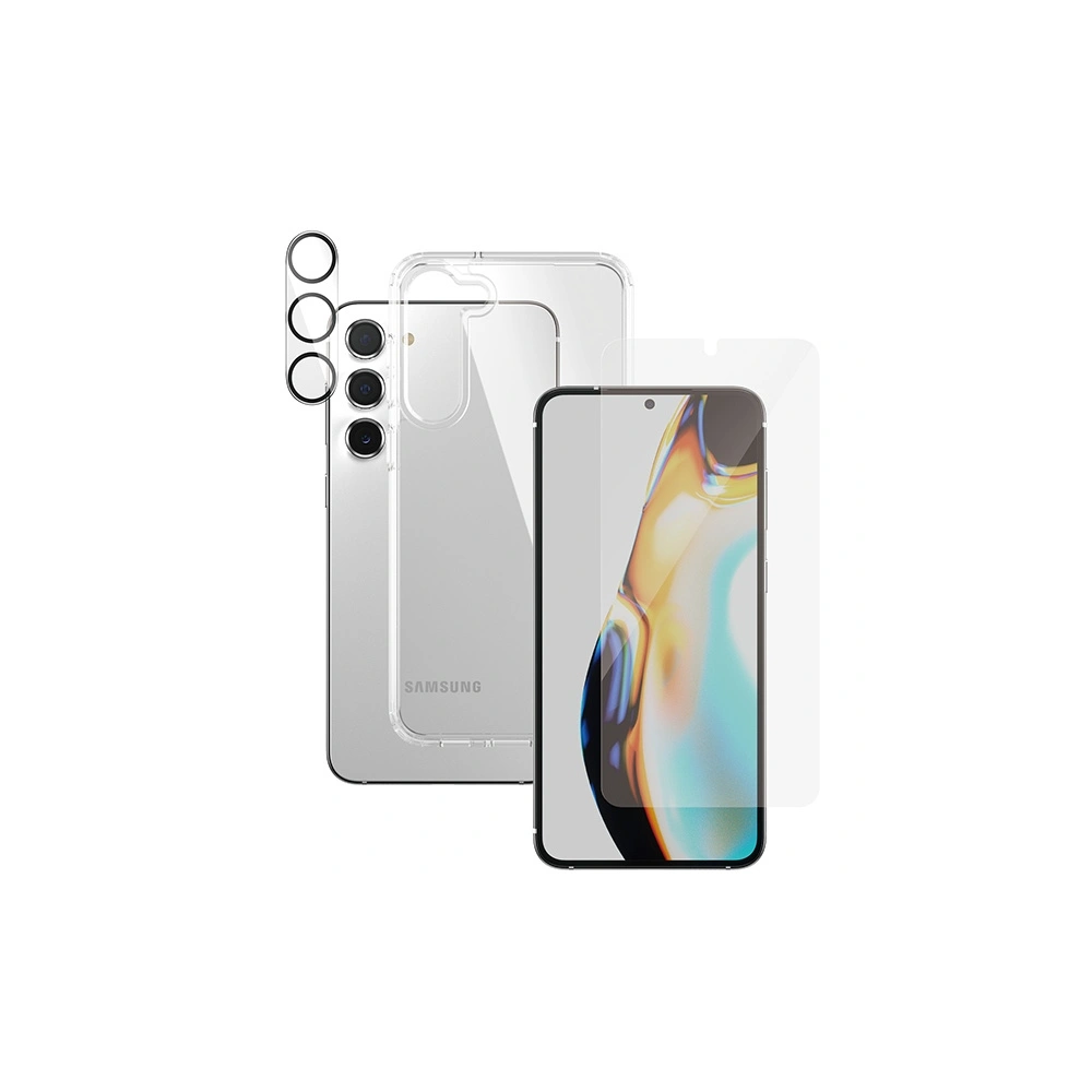 Zestaw PanzerGlass Bundle 3in1 Samsung Galaxy S23+ Plus Hardcase + Screen Protector + Camera Lens 0434+7316