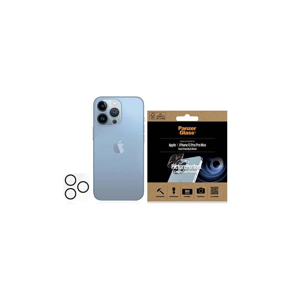 Szkło hartowane na obiektyw aparatu PanzerGlass Camera Protector Apple iPhone 13 Pro/13 Pro Max 0384