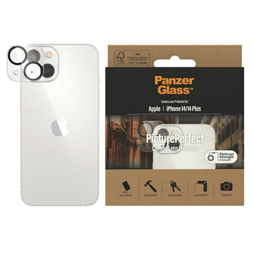 Kup Szkło hartowane na obiektyw aparatu PanzerGlass Camera Protector Apple iPhone 14/14 Plus Platinium Strength 0399 - PZG29 - {ean13} - Sklep Home Screen