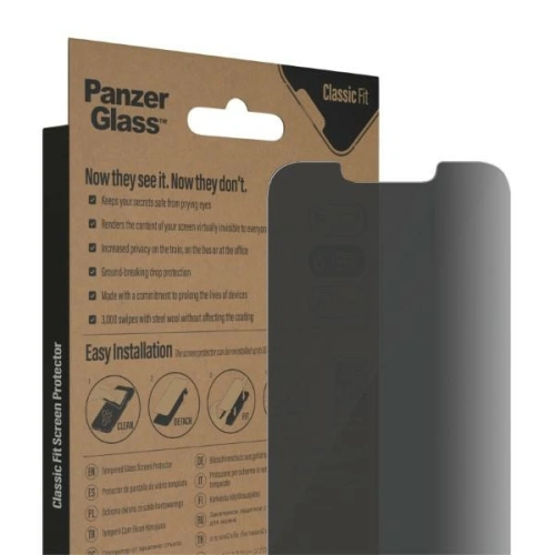 Kup Szkło hartowane PanzerGlass Classic Fit Apple iPhone 14/13/13 Pro Privacy Screen Protection Antibacterial P2767 - PZG31 - {ean13} - Sklep Home Screen