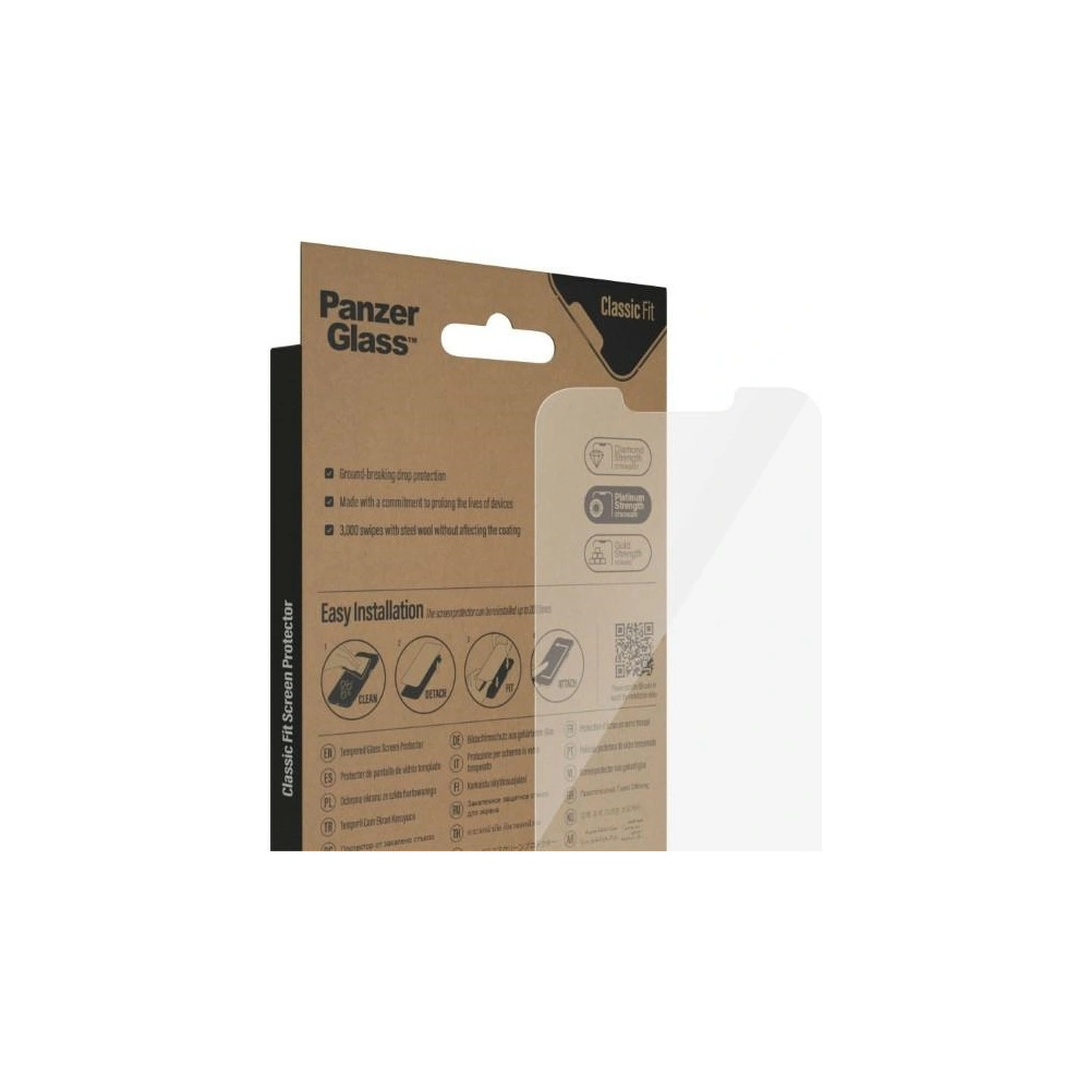 Szkło hartowane PanzerGlass Classic Fit Apple iPhone 14/13/13 Pro Screen Protection Antibacterial 2767
