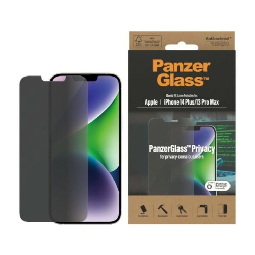 Kup Tvrzené sklo PanzerGlass Classic Fit Apple iPhone iPhone 14 Plus / 15 Plus Ochrana soukromí Antibakteriální P2769 - PZG37 - {ean13} - Sklep Home Screen