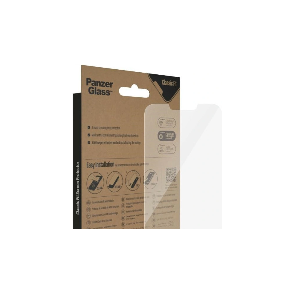 Szkło hartowane PanzerGlass Classic Fit Apple iPhone iPhone 14 Plus / 15 Plus Screen Protection Antibacterial 2769
