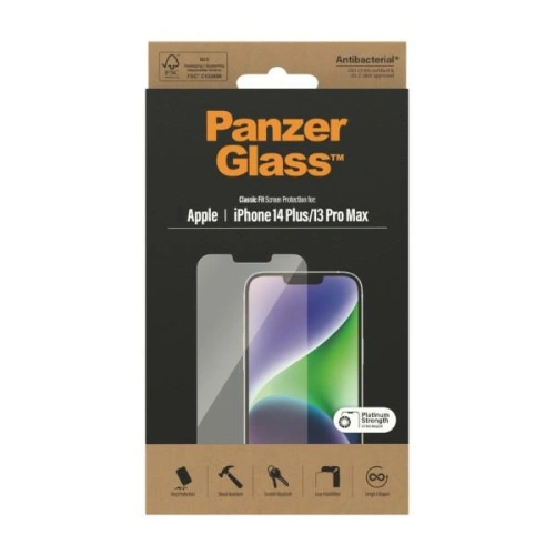 Kup Szkło hartowane PanzerGlass Classic Fit Apple iPhone iPhone 14 Plus / 15 Plus Screen Protection Antibacterial 2769 - PZG38 - {ean13} - Sklep Home Screen
