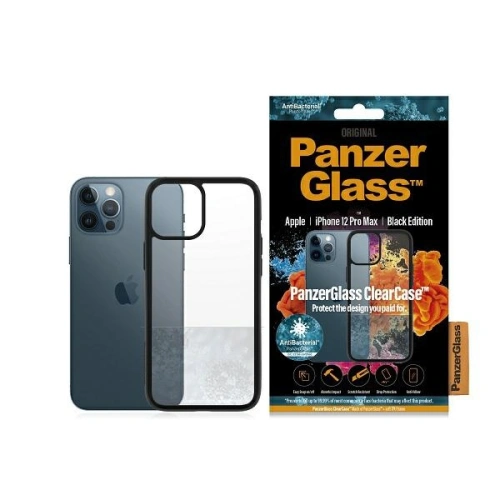 Kup PanzerGlass Apple Tasche ClearCase iPhone 12 Pro Max Antibakteriell schwarz/schwarz - PZG58 - {ean13} - Sklep Home Screen