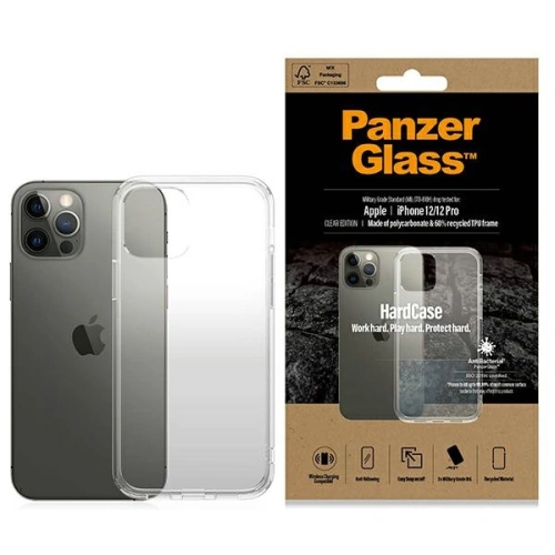 Kup Etui PanzerGlass ClearCase Apple iPhone 12/12 Pro Antibacterian de tip militar transparent 0378 - PZG69 - {ean13} - Sklep Home Screen