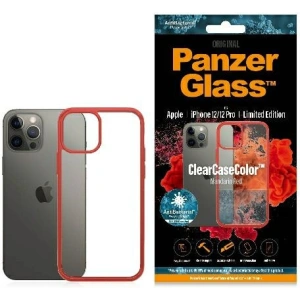 Etui PanzerGlass ClearCase Apple iPhone 12/12 Pro Mandarin Red AB