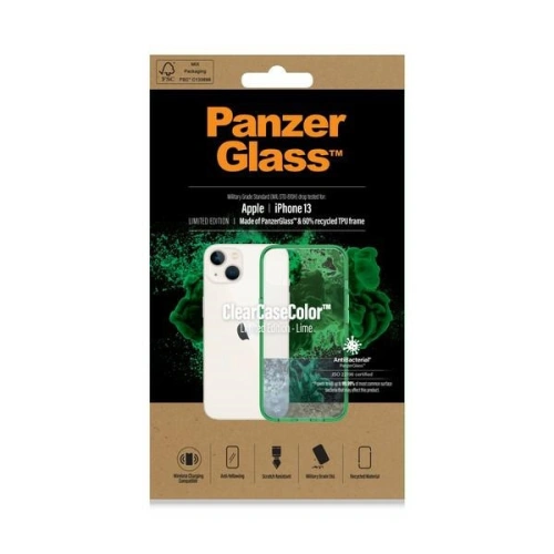 Kup Etui PanzerGlass ClearCase Apple iPhone 13 Antibacterial Grad militar Lime 0334 - PZG78 - {ean13} - Sklep Home Screen