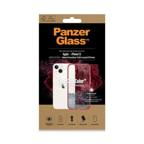 Kup Etui PanzerGlass ClearCase Apple iPhone 13 Antibacterian de grad militar Strawberry 0335 - PZG79 - {ean13} - Sklep Home Screen