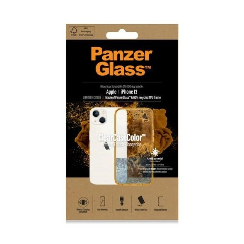 Kup Etui PanzerGlass ClearCase Apple iPhone 13 Antibakteriální vojenské třídy Tangerine 0333 - PZG80 - {ean13} - Sklep Home Screen