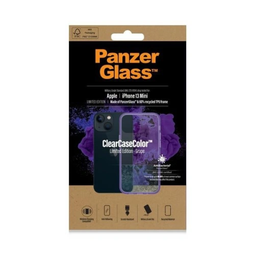 Buy PanzerGlass ClearCase Apple iPhone 13 mini Antibacterial Military grade Grape 0327 - PZG83 - {ean13} - Home Screen Store Europe
