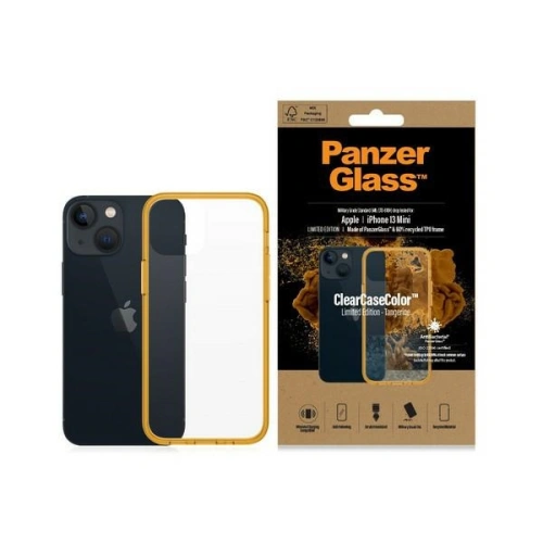 Kup Etui PanzerGlass ClearCase Apple iPhone 13 mini Antibacterian de grad militar Tangerine 0328 - PZG86 - {ean13} - Sklep Home Screen