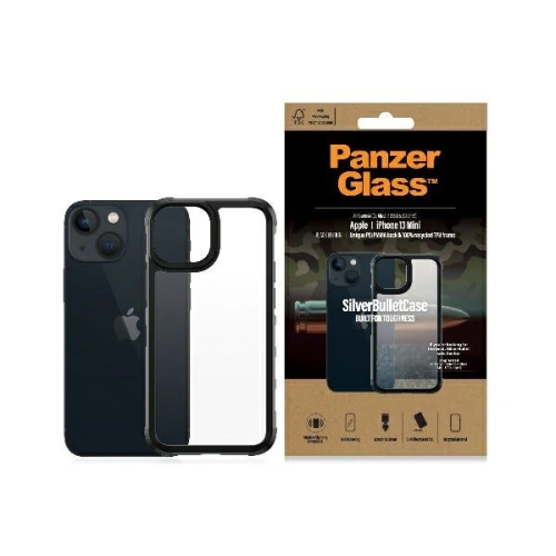 Kup Etui PanzerGlass ClearCase Apple iPhone 13 mini negru Antibacterian de grad militar SilverBullet 0318 - PZG87 - {ean13} - Sklep Home Screen