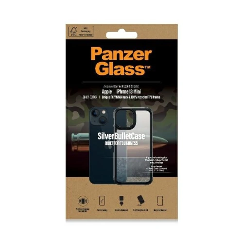 Kup Etui PanzerGlass ClearCase Apple iPhone 13 mini negru Antibacterian de grad militar SilverBullet 0318 - PZG87 - {ean13} - Sklep Home Screen