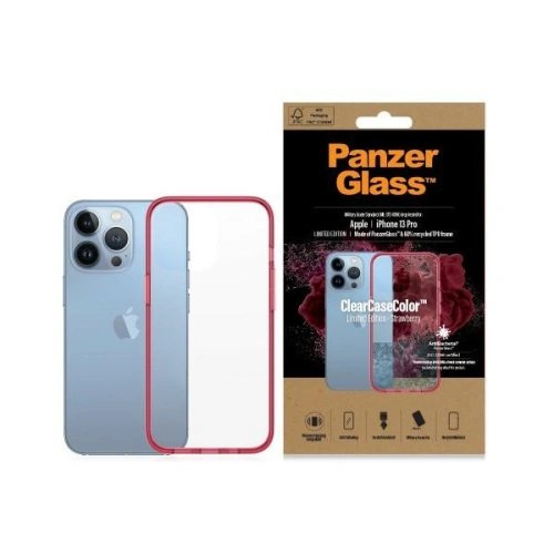 Kup Etui PanzerGlass ClearCase Apple iPhone 13 Pro Antibacterial Military grade Strawberry 0340 - PZG89 - {ean13} - Sklep Home Screen