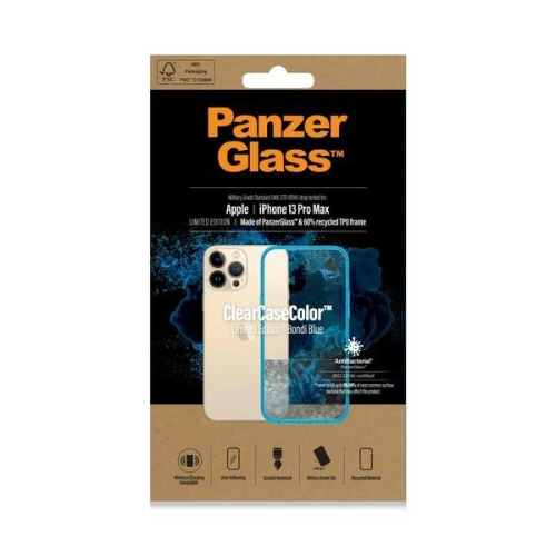 Kup Etui PanzerGlass ClearCase Apple iPhone 13 Pro Max Antibakteriális Katonai minőségű Bondi Kék 0341 - PZG92 - {ean13} - Sklep Home Screen