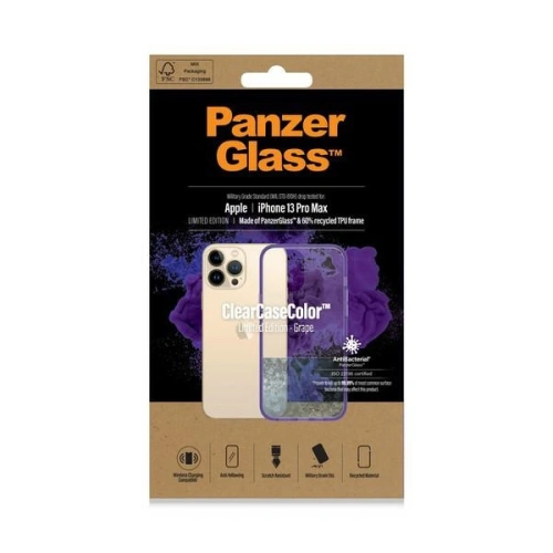 Kup Etui PanzerGlass ClearCase Apple iPhone 13 Pro Max Antibacterian de grad militar Grape 0342 - PZG93 - {ean13} - Sklep Home Screen