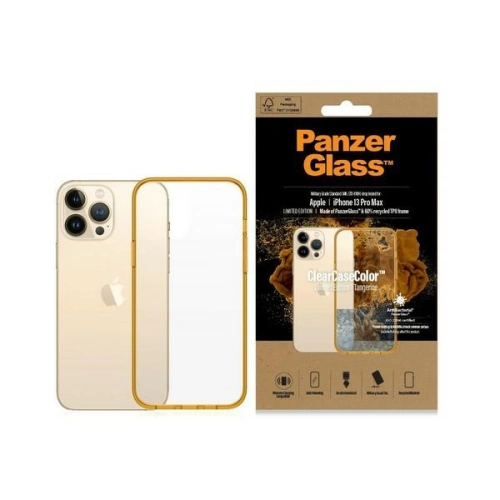 Kup Etui PanzerGlass ClearCase Apple iPhone 13 Pro Max Antibakteriální vojenské třídy Tangerine 0343 - PZG96 - {ean13} - Sklep Home Screen