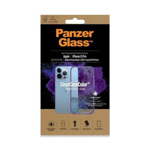Kup Etui PanzerGlass ClearCase Apple iPhone 13 Pro Antibacterial Military grade Grape 0337 - PZG99 - {ean13} - Sklep Home Screen