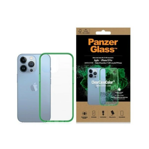 Kup Etui PanzerGlass ClearCase Apple iPhone 13 Pro Antibacterial Military grade Lime 0339 - PZG100 - {ean13} - Sklep Home Screen