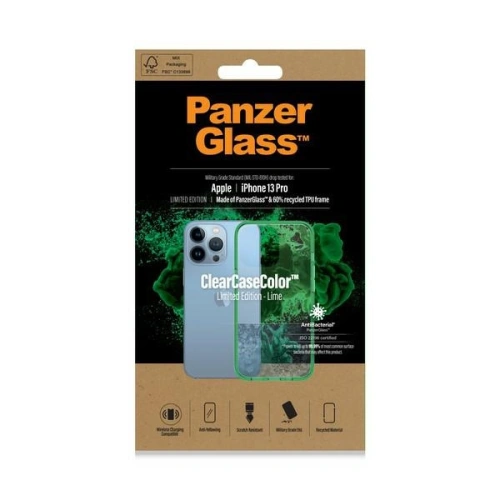 Kup Etui PanzerGlass ClearCase Apple iPhone 13 Pro Antibacterial Military grade Lime 0339 - PZG100 - {ean13} - Sklep Home Screen