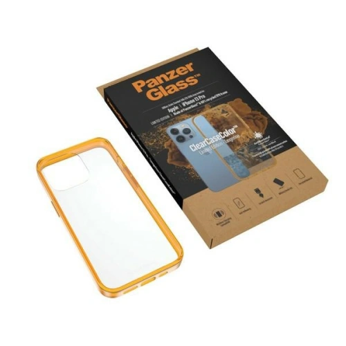 Kup Etui PanzerGlass ClearCase Apple iPhone 13 Pro Antibakteriální vojenské třídy Tangerine 0338 - PZG101 - {ean13} - Sklep Home Screen