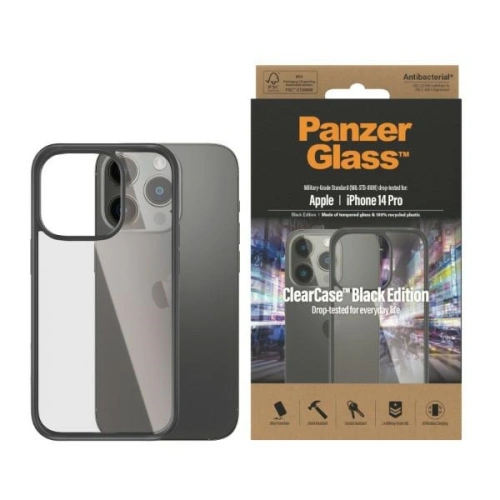 Kup Etui PanzerGlass ClearCase Apple iPhone 14 Pro Antibacterial negru/black 0406 - PZG103 - {ean13} - Sklep Home Screen