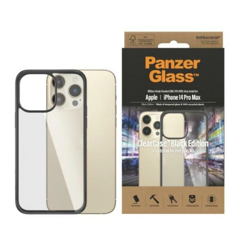 Kup Etui PanzerGlass ClearCase Apple iPhone 14 Pro Max Antibakteriální černý/black 0408 - PZG104 - {ean13} - Sklep Home Screen