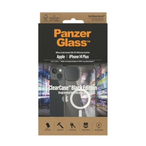 Kup Etui PanzerGlass ClearCase MagSafe Apple iPhone 14 Plus / 15 Plus Antibacterial negru/black 0415 - PZG111 - {ean13} - Sklep Home Screen