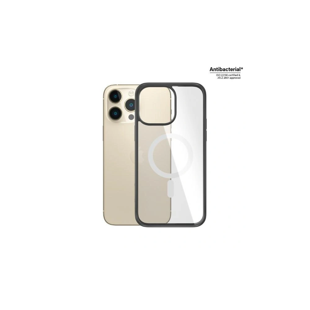 Etui PanzerGlass ClearCase MagSafe Apple iPhone 14 Pro Max Antibacterial czarny/black 0416