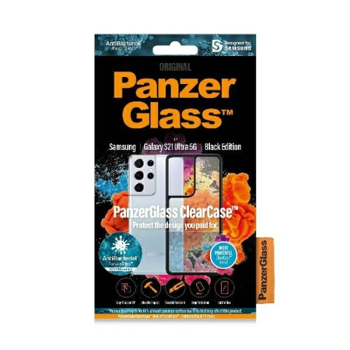 Buy PanzerGlass ClearCase Samsung Galaxy S21 Ultra black - PZG125 - {ean13} - Home Screen Store Europe