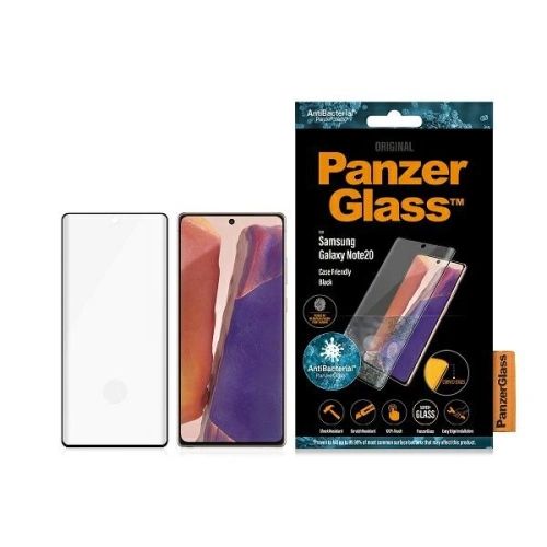 Kup Tvrzené sklo PanzerGlass Curved Super+ Samsung Galaxy Note 20 Case Friendly Finger Print AntiBacterial černé/black - PZG132 - {ean13} - Sklep Home Screen