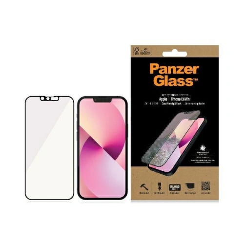 Kup PanzerGlass Apple Gehärtetes Glas E2E Anti-Bluelight iPhone 13 mini Case Friendly AntiBacterial MicroFracture schwarz/schwarz Pro2756 - PZG140 - {ean13} - Sklep Home Screen