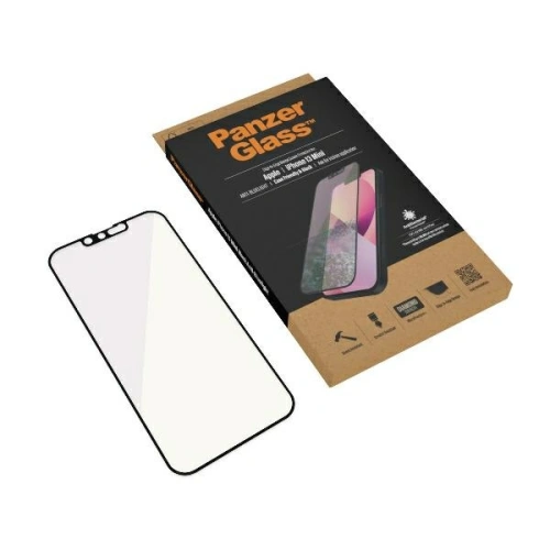 Kup PanzerGlass Apple Gehärtetes Glas E2E Anti-Bluelight iPhone 13 mini Case Friendly AntiBacterial MicroFracture schwarz/schwarz Pro2756 - PZG140 - {ean13} - Sklep Home Screen